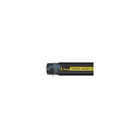 Parker SW360 Dragon Breath Hot Air Hose, 2 in. ID, Black EPDM, Textile Braids with Wire Helix SW360-2000